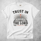 Printify T-Shirt White / S trust in the lord psalm 37 5 christian faith bible T-Shirt