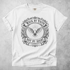 Printify T-Shirt White / S Walk by Faith Not by Sight – 2 Corinthians 5:7 T-Shirt