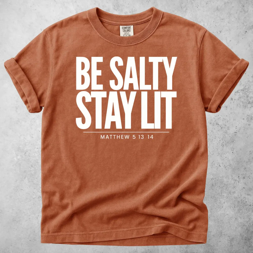 Printify T-Shirt Yam / S Be Salty Stay Lit Christian Faith T-Shirt