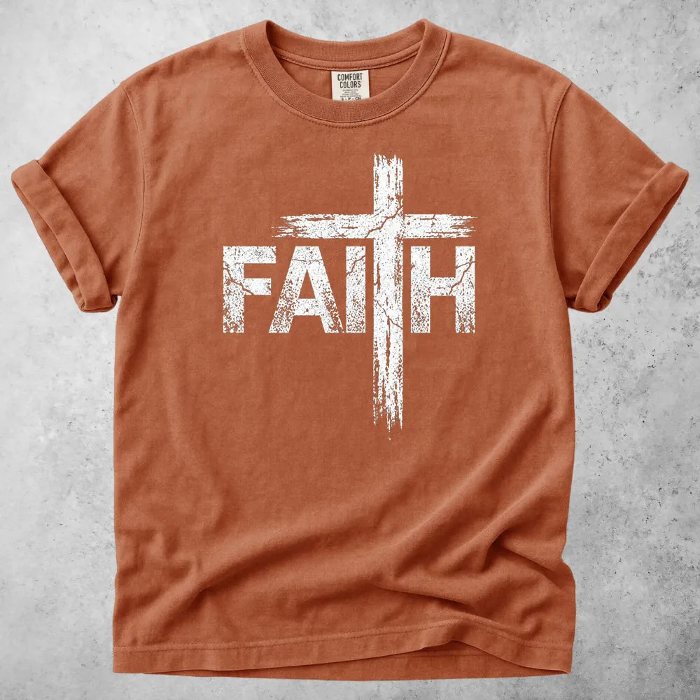 Printify T-Shirt Yam / S Faith Cross T-Shirt