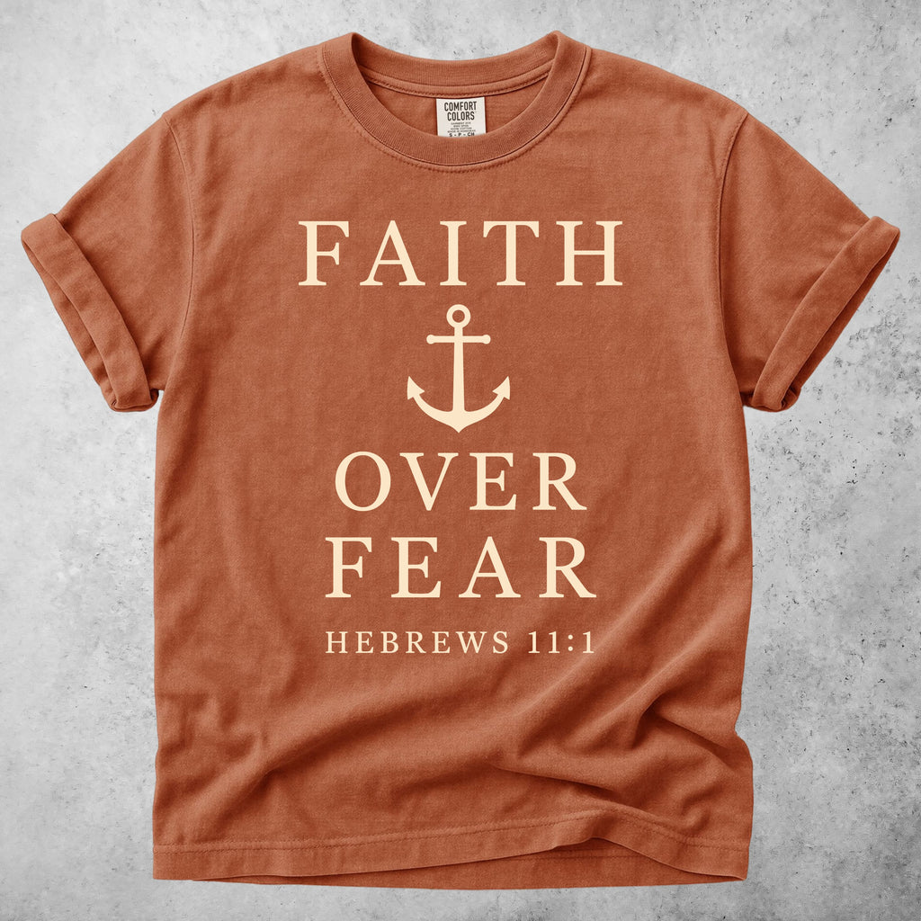 Printify T-Shirt Yam / S Faith Over Fear Anchor - Hebrews 11:1