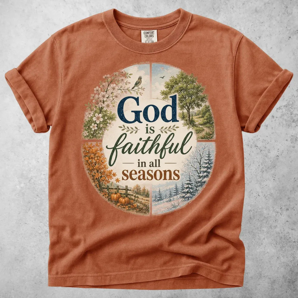 Printify T-Shirt Yam / S God Is Faithful in All Seasons T-Shirt