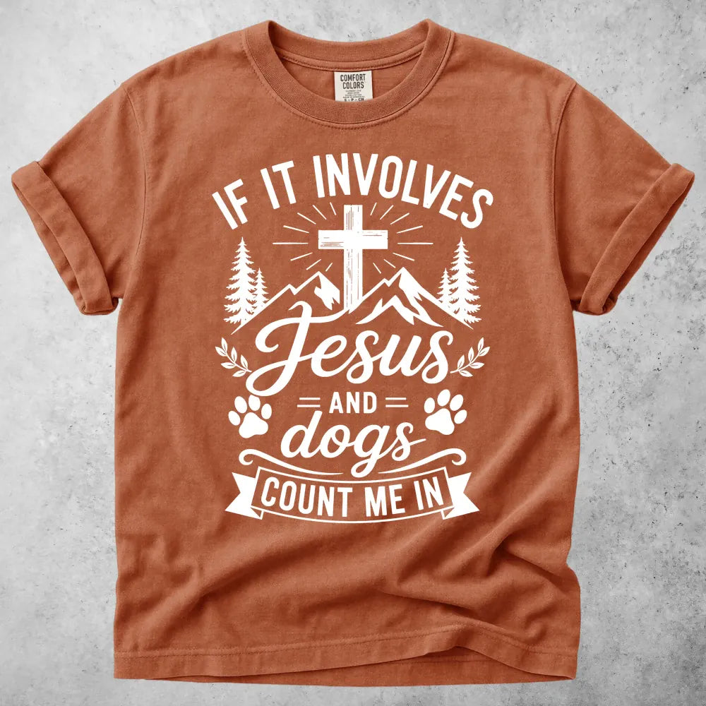 Printify T-Shirt Yam / S Jesus and Dogs T-Shirt