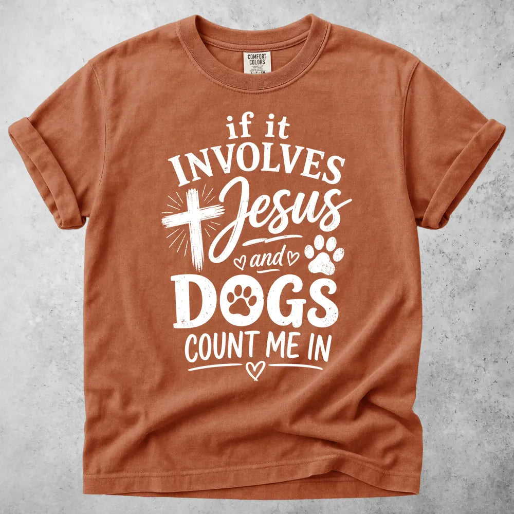 Printify T-Shirt Yam / S Jesus and Dogs T-Shirt