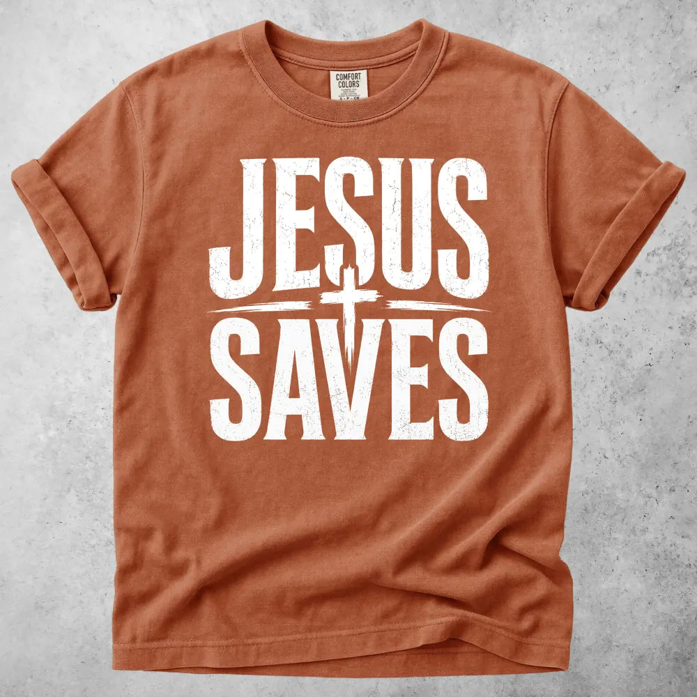 Printify T-Shirt Yam / S Jesus Saves T-Shirt