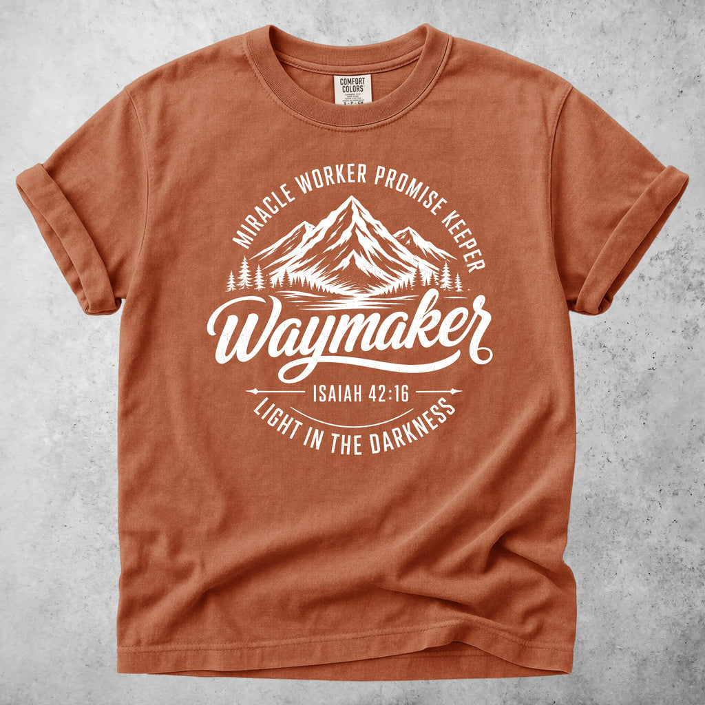 Printify T-Shirt Yam / S Waymaker Isaiah 42:16 Mountain